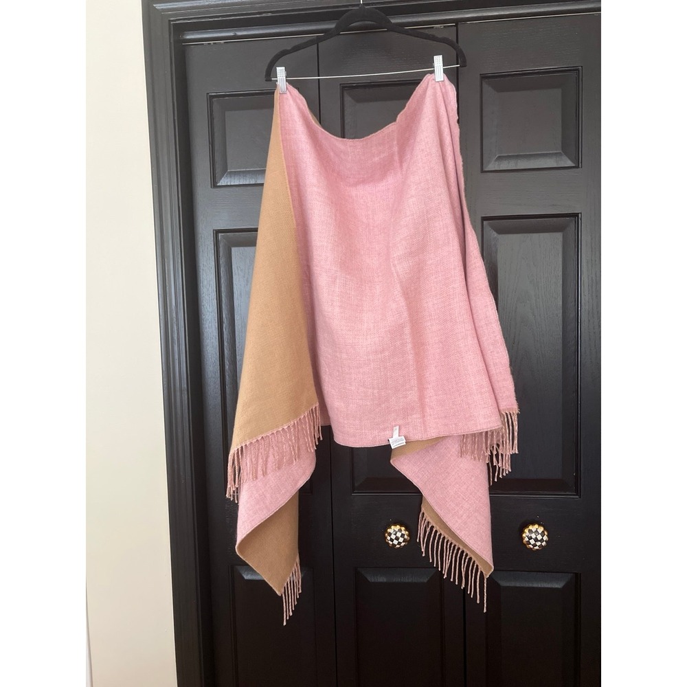 J.Crew scarf poncho pink wool women's one size